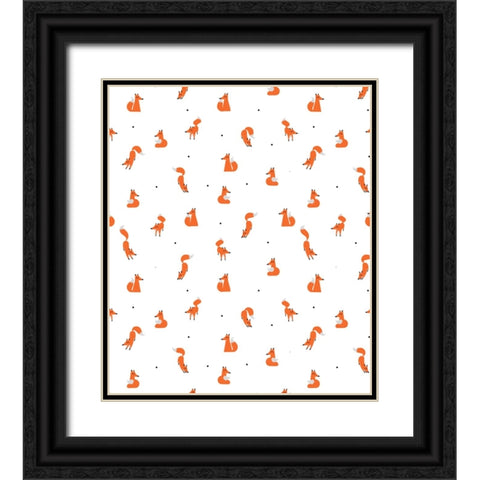 Winter Foxes (Man) Black Ornate Wood Framed Art Print with Double Matting by Farkas, Robert