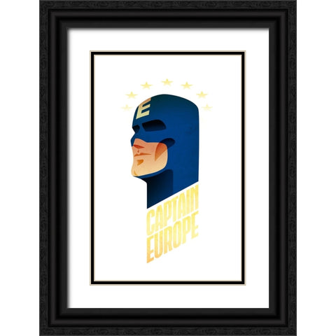 Captain Europe Black Ornate Wood Framed Art Print with Double Matting by Farkas, Robert