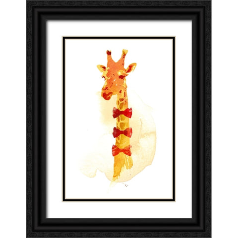 Elegant Giraffe Black Ornate Wood Framed Art Print with Double Matting by Farkas, Robert