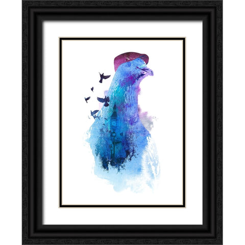 Pigeon Of London Black Ornate Wood Framed Art Print with Double Matting by Farkas, Robert