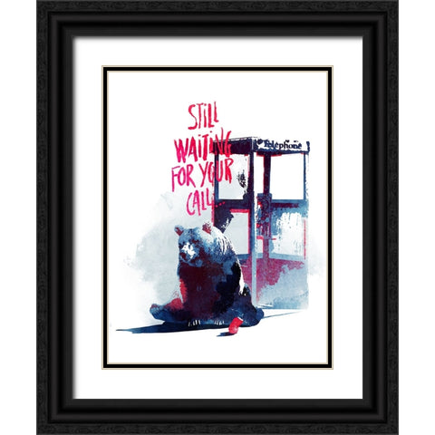 Still Waiting For Your Call Black Ornate Wood Framed Art Print with Double Matting by Farkas, Robert