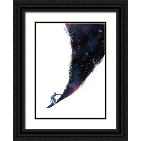 Surfing The Universe Black Ornate Wood Framed Art Print with Double Matting by Farkas, Robert