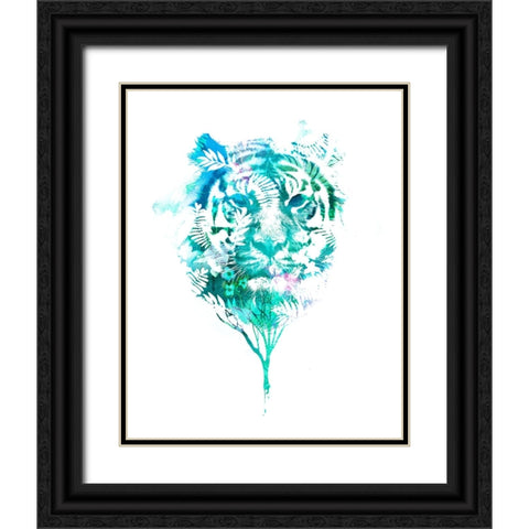 Tiger Tree Black Ornate Wood Framed Art Print with Double Matting by Farkas, Robert