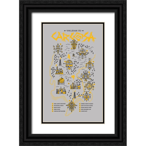 True Detective V01 Black Ornate Wood Framed Art Print with Double Matting by Farkas, Robert