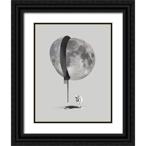 Bleeding Moon Black Ornate Wood Framed Art Print with Double Matting by Farkas, Robert