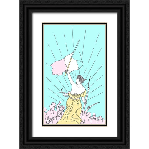 Liberty Final Black Ornate Wood Framed Art Print with Double Matting by Farkas, Robert