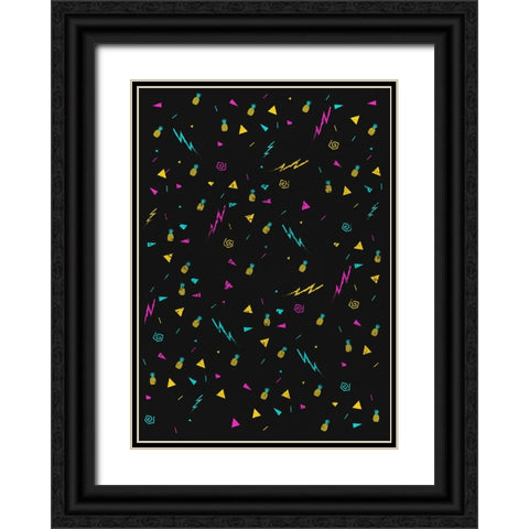 Magic Pineapple Black Ornate Wood Framed Art Print with Double Matting by Farkas, Robert