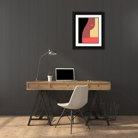 La Femme 01 Black Ornate Wood Framed Art Print with Double Matting by Farkas, Robert
