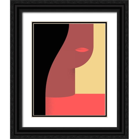 La Femme 01 Black Ornate Wood Framed Art Print with Double Matting by Farkas, Robert
