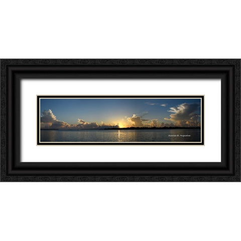SA sunrise_Panorama1 Black Ornate Wood Framed Art Print with Double Matting by Michaud, Robert