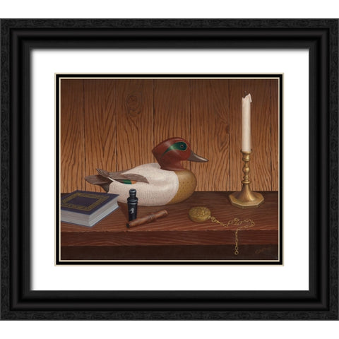 The Decoy Black Ornate Wood Framed Art Print with Double Matting by Wavra, Robert
