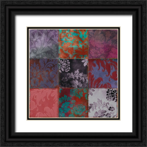 Velvet Patch II Black Ornate Wood Framed Art Print with Double Matting by Sasha