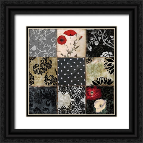Papaveri I Black Ornate Wood Framed Art Print with Double Matting by Sasha