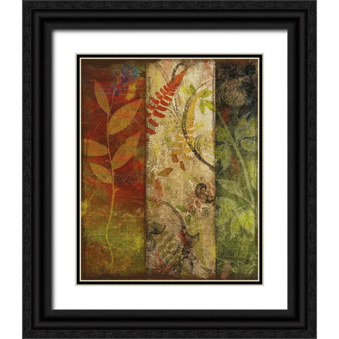 Three Autumns II Black Ornate Wood Framed Art Print with Double Matting by Sasha