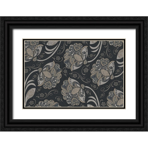 Elegante II Black Ornate Wood Framed Art Print with Double Matting by Sasha