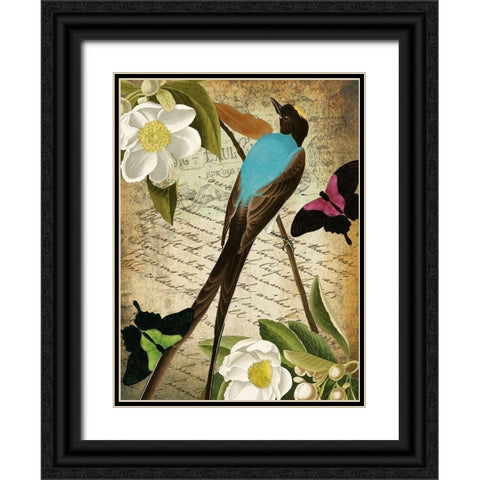 Petals and Wings V Black Ornate Wood Framed Art Print with Double Matting by Sasha