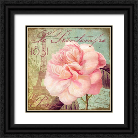 Saisons IV Black Ornate Wood Framed Art Print with Double Matting by Sasha