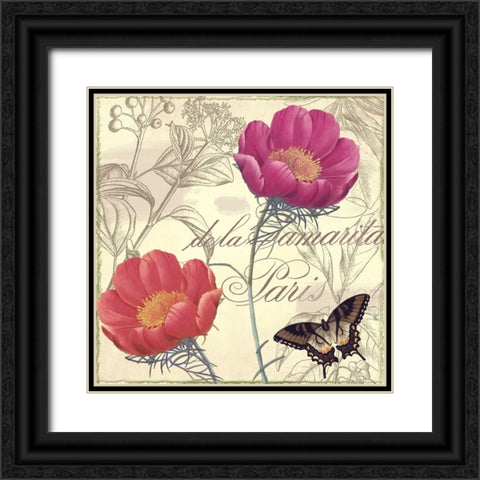 Petals of Paris I Black Ornate Wood Framed Art Print with Double Matting by Sasha
