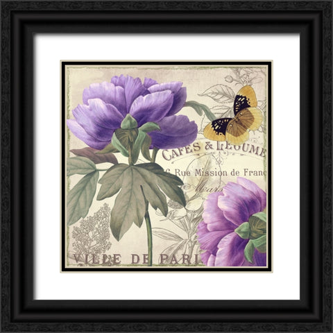 Petals of Paris IV Black Ornate Wood Framed Art Print with Double Matting by Sasha