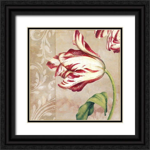 Peppermint Tulips II Black Ornate Wood Framed Art Print with Double Matting by Sasha
