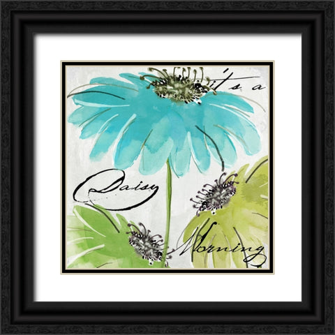 Daisy Morning II Black Ornate Wood Framed Art Print with Double Matting by Sasha