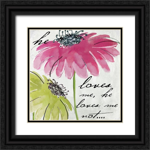 Daisy Morning II Black Ornate Wood Framed Art Print with Double Matting by Sasha