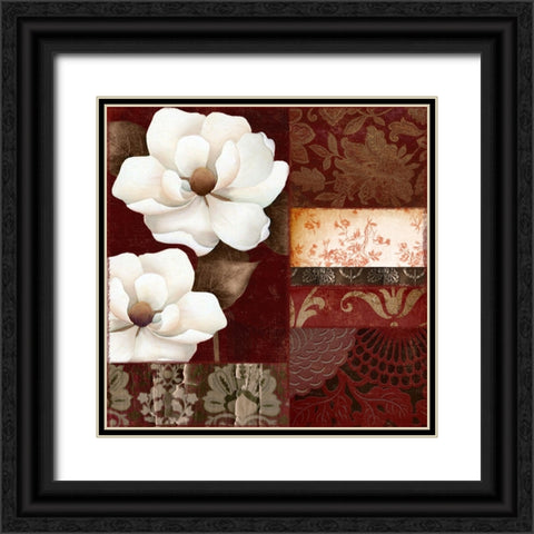 Flores Blancas III Black Ornate Wood Framed Art Print with Double Matting by Sasha