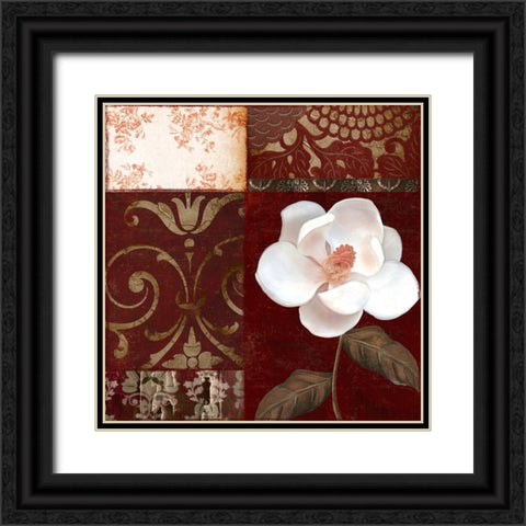 Flores Blancas IV Black Ornate Wood Framed Art Print with Double Matting by Sasha