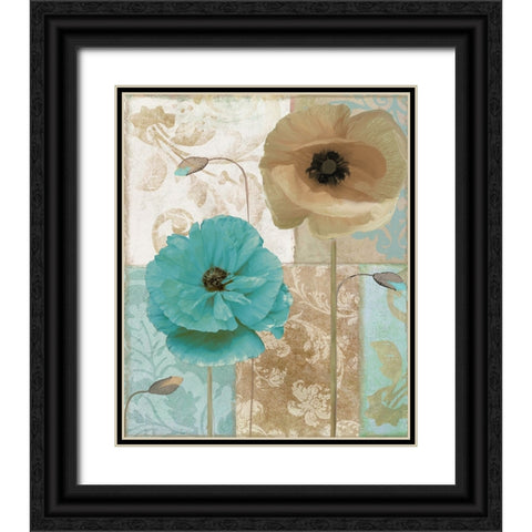 Beach Poppies I Black Ornate Wood Framed Art Print with Double Matting by Sasha