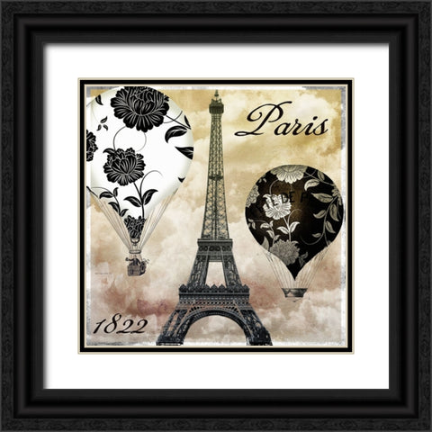 Ceil Jaune I Black Ornate Wood Framed Art Print with Double Matting by Sasha