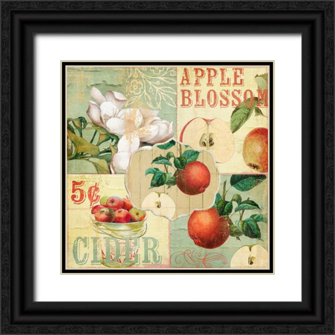 Apple Blossoms I Black Ornate Wood Framed Art Print with Double Matting by Sasha