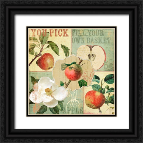 Apple Blossoms II Black Ornate Wood Framed Art Print with Double Matting by Sasha