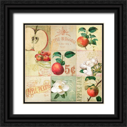 Apple Blossoms IV Black Ornate Wood Framed Art Print with Double Matting by Sasha