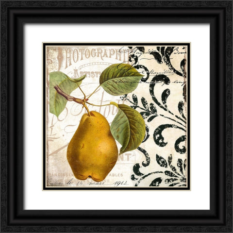 Les Fruits Jardin I Black Ornate Wood Framed Art Print with Double Matting by Sasha