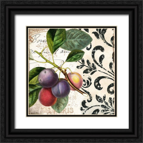 Les Fruits Jardin III Black Ornate Wood Framed Art Print with Double Matting by Sasha