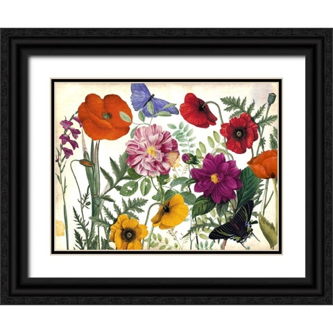 Printemps I Black Ornate Wood Framed Art Print with Double Matting by Sasha