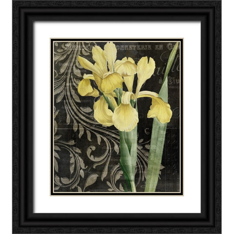 Ode To Yellow Black Ornate Wood Framed Art Print with Double Matting by Sasha