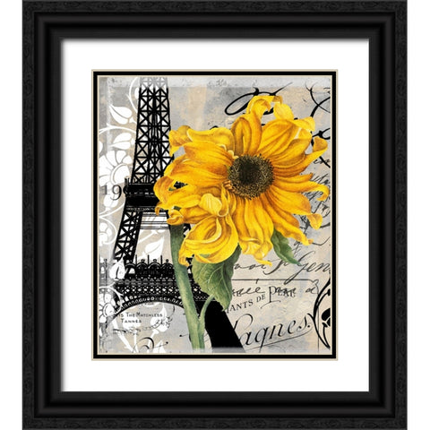 Paris Blanc Black Ornate Wood Framed Art Print with Double Matting by Sasha