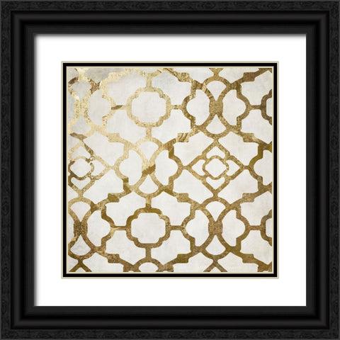Moroccan Gold II Black Ornate Wood Framed Art Print with Double Matting by Sasha