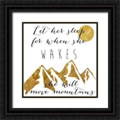 Mountains Black Ornate Wood Framed Art Print with Double Matting by Sasha