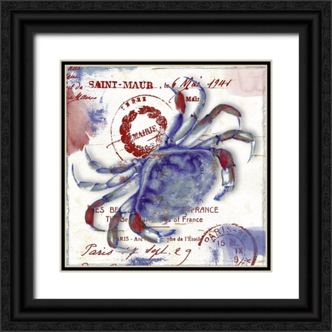 Oceania I Black Ornate Wood Framed Art Print with Double Matting by Sasha