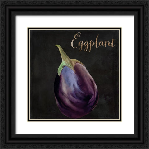 Medley_Eggplant Black Ornate Wood Framed Art Print with Double Matting by Sasha