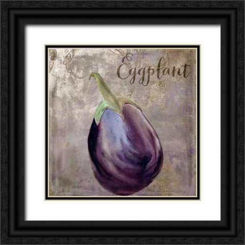 Medley_Gold_Eggplant Black Ornate Wood Framed Art Print with Double Matting by Sasha