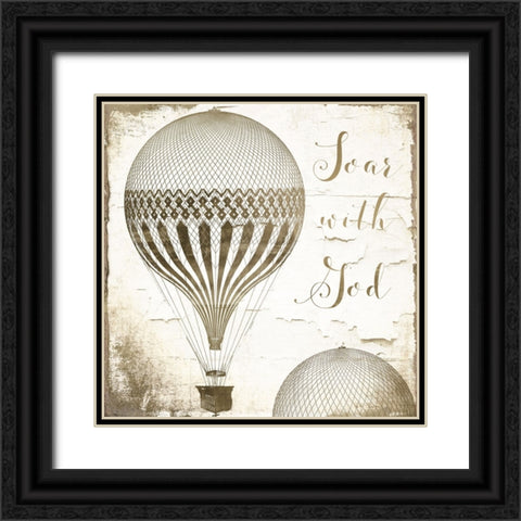 Gods Balloons I Black Ornate Wood Framed Art Print with Double Matting by Sasha