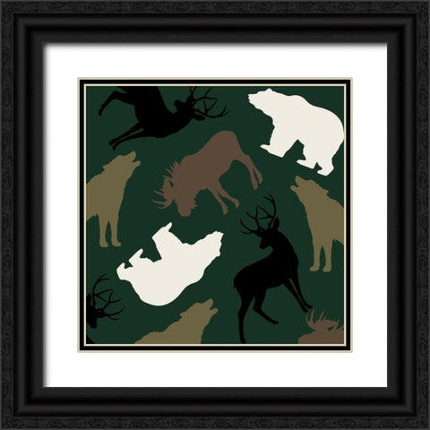 Animal Crackers II Black Ornate Wood Framed Art Print with Double Matting by Sasha