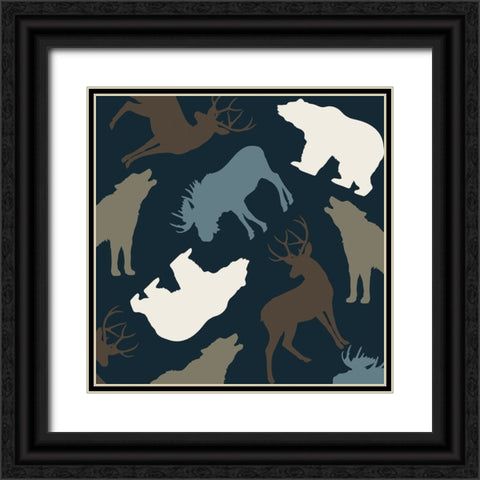 Animal Crackers III Black Ornate Wood Framed Art Print with Double Matting by Sasha