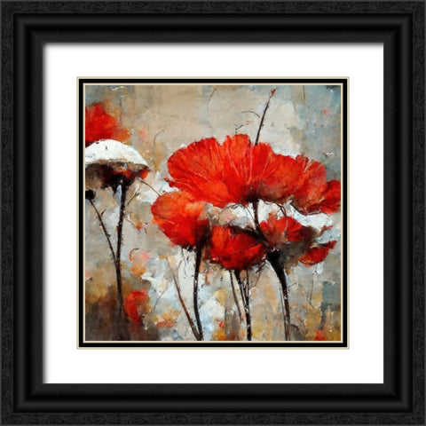 Poppy Playhouse II Black Ornate Wood Framed Art Print with Double Matting by Sasha