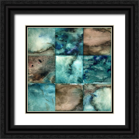Sea Patches I Black Ornate Wood Framed Art Print with Double Matting by Sasha