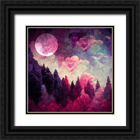 Impossible Forest Black Ornate Wood Framed Art Print with Double Matting by Sasha