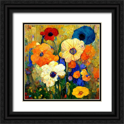 Sashas Garden II Black Ornate Wood Framed Art Print with Double Matting by Sasha